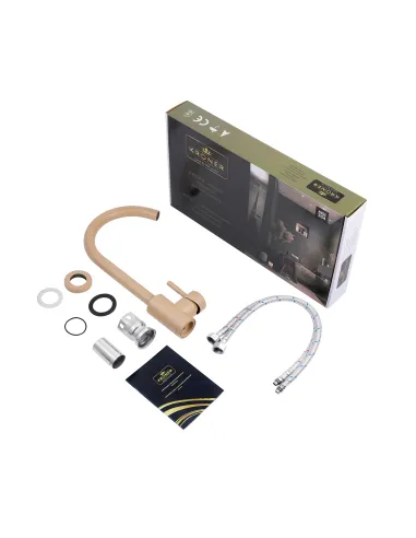 Смеситель для кухни Kroner KRP Edelstahl Klassisch - COL035, бежевый