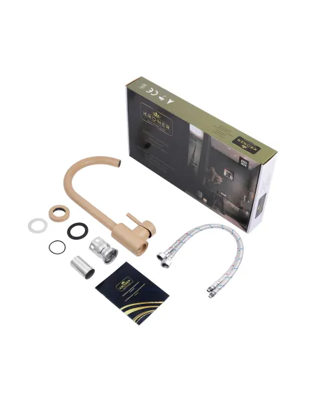 Змішувач для кухні Kroner KRP Edelstahl Klassisch - COL035, бежевий Змішувач для кухні Kroner KRP Edelstahl Klassisch - COL035, бежевий