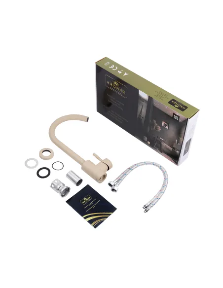 Смеситель для кухни Kroner KRP Edelstahl Klassisch - MAR035, песочный