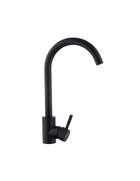 Змішувач для кухні Kroner KRP Edelstahl Klassisch - SCH035, чорний Змішувач для кухні Kroner KRP Edelstahl Klassisch - SCH035, чорний