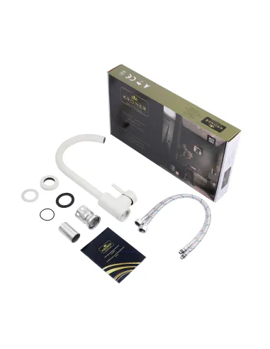 Смеситель для кухни Kroner KRP Edelstahl Klassisch - WEI035, белый