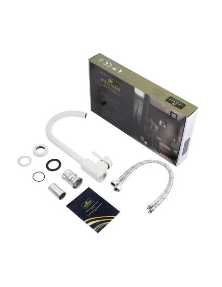 Змішувач для кухні Kroner KRP Edelstahl Klassisch - WEI035, білий