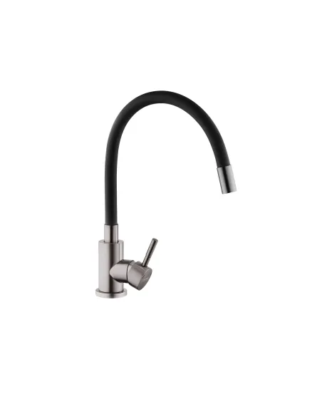 Смеситель для кухни Kroner KRP Edelstahl Klassisch - PVD035BLK, с гибким изливом Смеситель для кухни Kroner KRP Edelstahl Klassisch - PVD035BLK, с гибким изливом