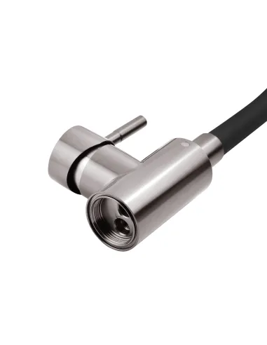 Змішувач для кухні Kroner KRP Edelstahl Klassisch - PVD035BLK, з гнучким виливом