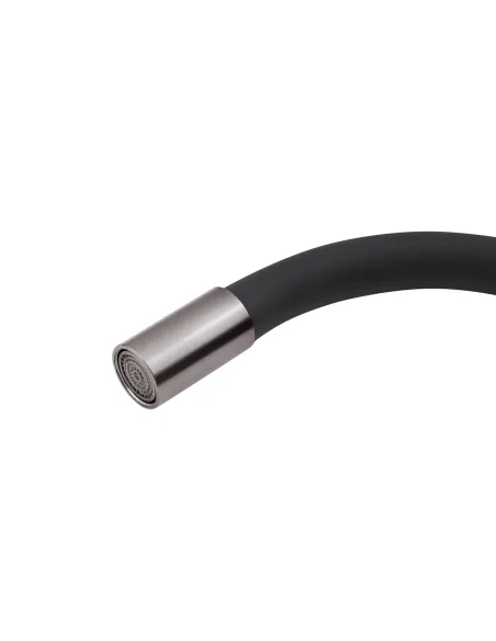 Змішувач для кухні Kroner KRP Edelstahl Klassisch - PVD035BLK, з гнучким виливом