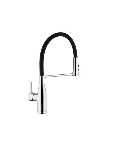 Змішувач для кухні Kroner KRP Ersel - C03111BLK, з гнучким виливом