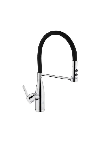 Змішувач для кухні Kroner KRP Ersel - C03111BLK, з гнучким виливом