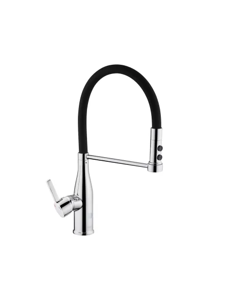 Змішувач для кухні Kroner KRP Ersel - C03111BLK, з гнучким виливом