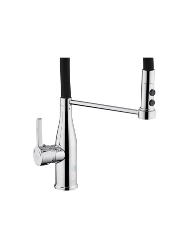 Змішувач для кухні Kroner KRP Ersel - C03111BLK, з гнучким виливом