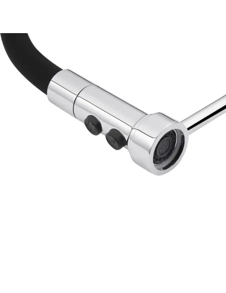 Змішувач для кухні Kroner KRP Ersel - C03111BLK, з гнучким виливом