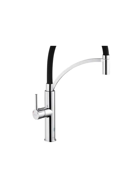 Змішувач для кухні Kroner KRP Ersel - C03900BLK, з гнучким виливом