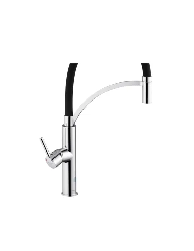 Смеситель для кухни Kroner KRP Ersel - C03900BLK, с гибким изливом