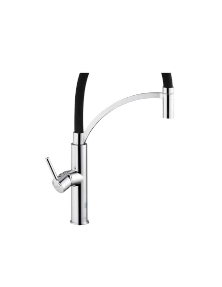 Змішувач для кухні Kroner KRP Ersel - C03900BLK, з гнучким виливом