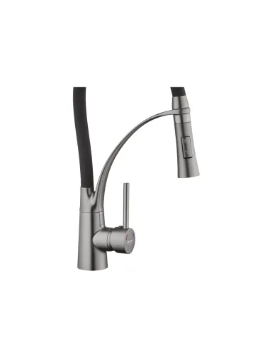 Смеситель для кухни Kroner KRP Ersel - GRP03393BLK, с гибким изливом