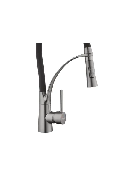 Смеситель для кухни Kroner KRP Ersel - GRP03393BLK, с гибким изливом