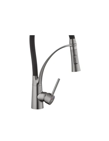 Смеситель для кухни Kroner KRP Ersel - GRP03393BLK, с гибким изливом