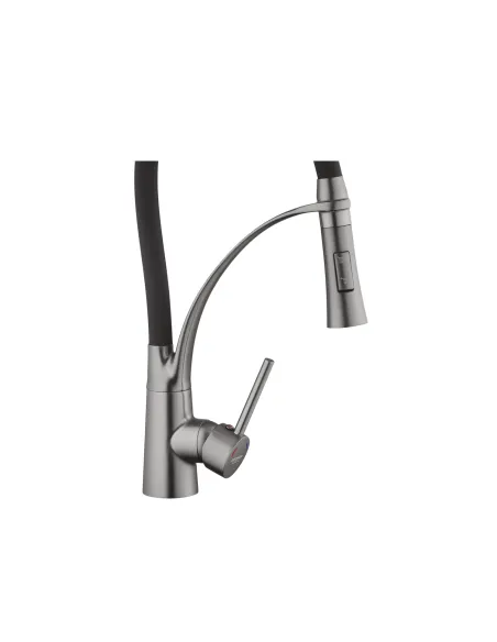 Смеситель для кухни Kroner KRP Ersel - GRP03393BLK, с гибким изливом