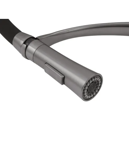 Смеситель для кухни Kroner KRP Ersel - GRP03393BLK, с гибким изливом