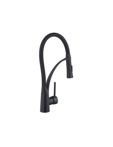 Змішувач для кухні Kroner KRP Ersel-SCH03393BLK, з гнучким виливом