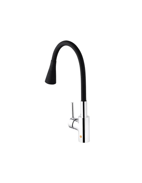 Смеситель для кухни Kroner KRP Küche - C031BLK, с гибким изливом