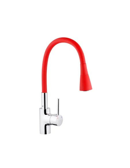 Змішувач для кухні Kroner KRP Küche - C031RED, з гнучким виливом Змішувач для кухні Kroner KRP Küche - C031RED, з гнучким виливом