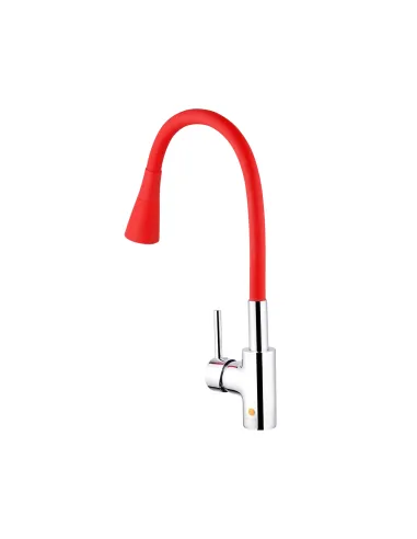 Смеситель для кухни Kroner KRP Küche - C031RED, с гибким изливом
