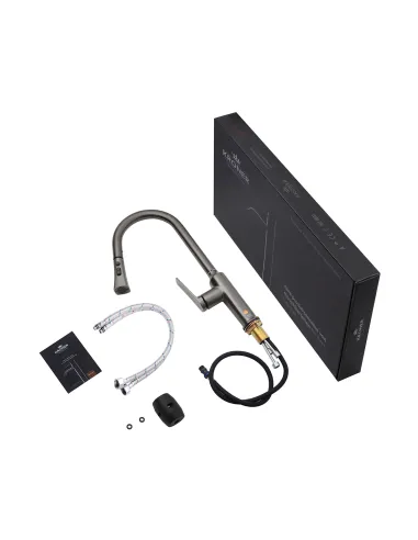 Смеситель для кухни Kroner KRP Makon - GRP030-T, графит