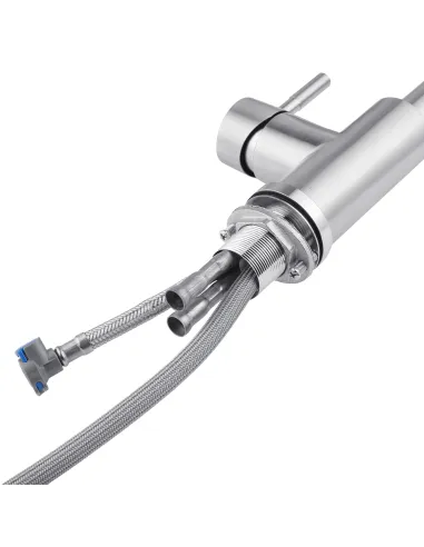 Смеситель для кухни Kroner KRP Edelstahl Klassisch - ESG03915, с выдвижным изливом