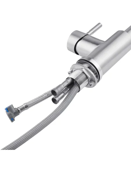 Смеситель для кухни Kroner KRP Edelstahl Klassisch - ESG03915, с выдвижным изливом