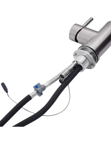 Змішувач для кухні Kroner KRP Edelstahl Klassisch - PVD03916, з висувним виливом, сенсорний