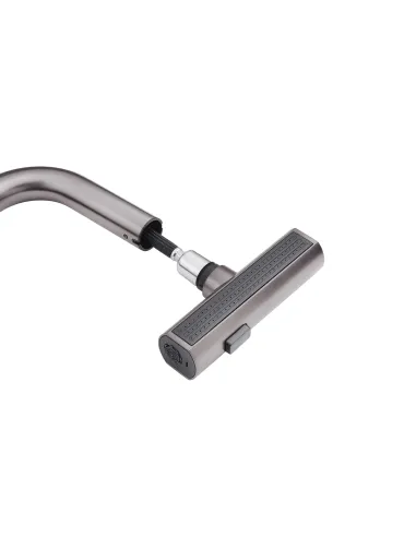 Смеситель для кухни Kroner KRP Edelstahl Klassisch - PVD03918, с выдвижным изливом