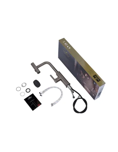 Змішувач для кухні Kroner KRP Edelstahl Klassisch - PVD03918, з висувним виливом