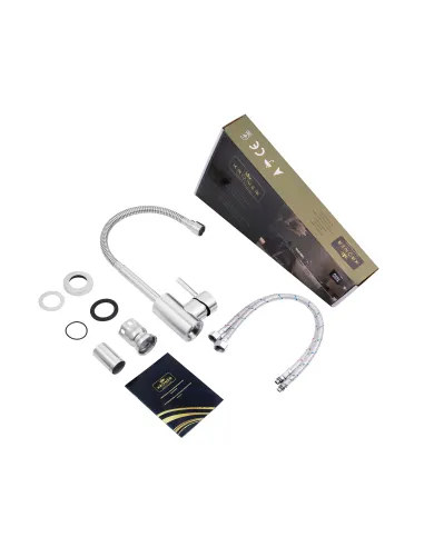 Змішувач для кухні Kroner KRP Edelstahl Klassisch - ESG035-1, з гнучким виливом