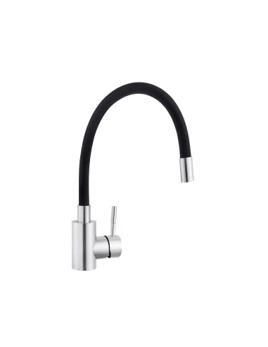 Смеситель для кухни Kroner KRP Edelstahl Klassisch - ESG035BLK, с гибким изливом