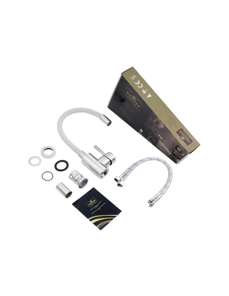 Смеситель для кухни Kroner KRP Edelstahl Klassisch - ESG035GRA, с гибким изливом Смеситель для кухни Kroner KRP Edelstahl Klassisch - ESG035GRA, с гибким изливом