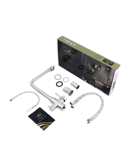 Смеситель для кухни Kroner KRP Edelstahl Klassisch - ESG038, с подключением к фильтру