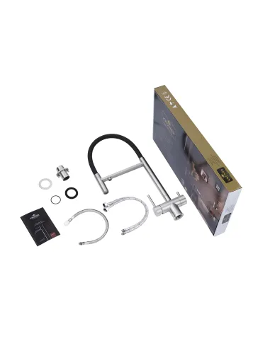 Смеситель для кухни Kroner KRP Edelstahl Klassisch - ESG03815BLK, с подключением к фильтру