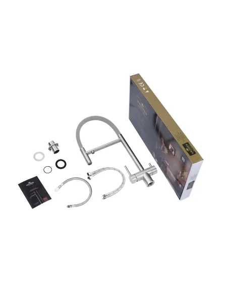 Змішувач для кухні Kroner KRP Edelstahl Klassisch - ESG03815GRA, з підключенням до фільтра Змішувач для кухні Kroner KRP Edelstahl Klassisch - ESG03815GRA, з підключенням до фільтра