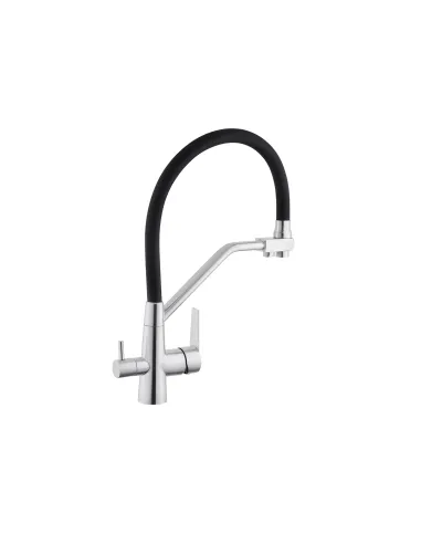 Смеситель для кухни Kroner KRP Edelstahl Klassisch - ESG03817BLK, с подключением к фильтру
