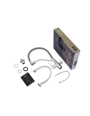 Змішувач для кухні Kroner KRP Edelstahl Klassisch - ESG03817GRA, з підключенням до фільтра