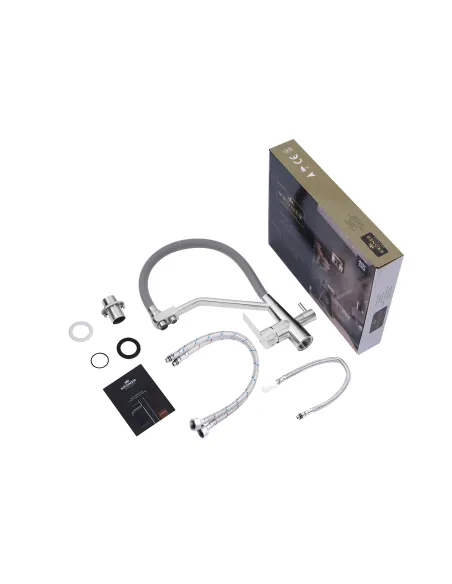 Смеситель для кухни Kroner KRP Edelstahl Klassisch - ESG03817GRA, с подключением к фильтру