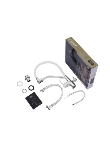 Змішувач для кухні Kroner KRP Edelstahl Klassisch - ESG03817WHI, з підключенням до фільтра