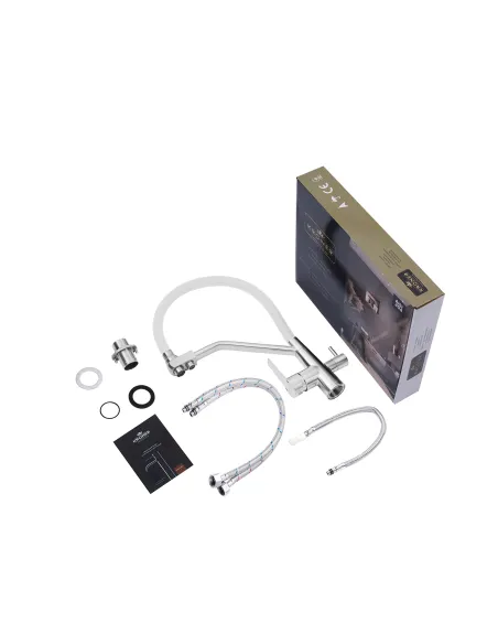 Змішувач для кухні Kroner KRP Edelstahl Klassisch - ESG03817WHI, з підключенням до фільтра