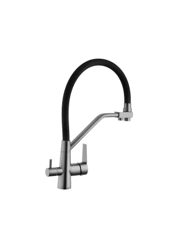 Смеситель для кухни Kroner KRP Edelstahl Klassisch - PVD03817BLK, с подключением к фильтру