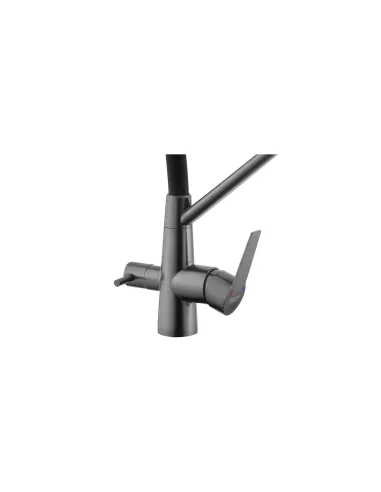Смеситель для кухни Kroner KRP Edelstahl Klassisch - PVD03817BLK, с подключением к фильтру