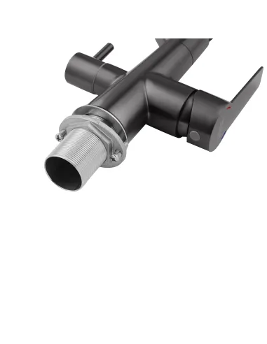 Смеситель для кухни Kroner KRP Edelstahl Klassisch - PVD03817BLK, с подключением к фильтру