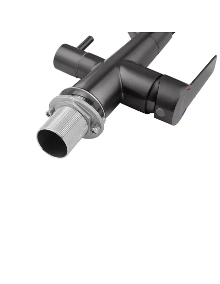 Смеситель для кухни Kroner KRP Edelstahl Klassisch - PVD03817BLK, с подключением к фильтру Смеситель для кухни Kroner KRP Edelstahl Klassisch - PVD03817BLK, с подключением к фильтру