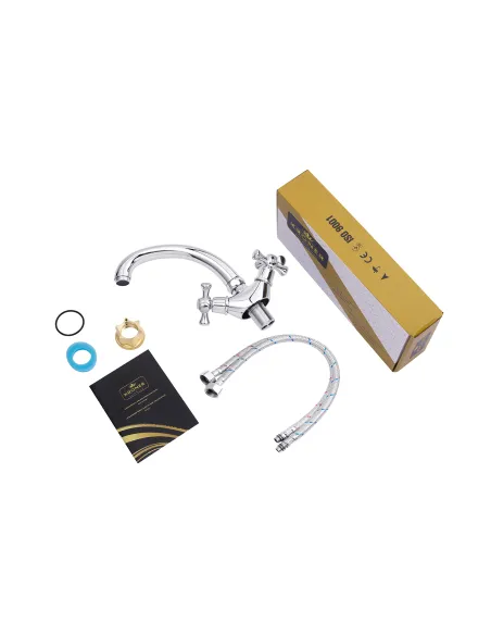 Смеситель для кухни Kroner KRM Rhein - C031, двухвентильный