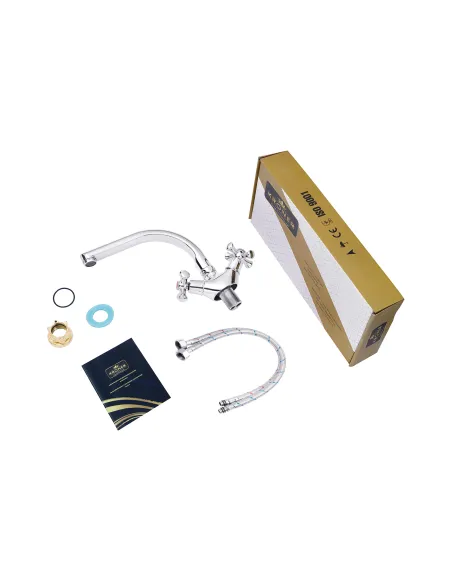 Смеситель для кухни Kroner KRM Rhein - C033, двухвентильный