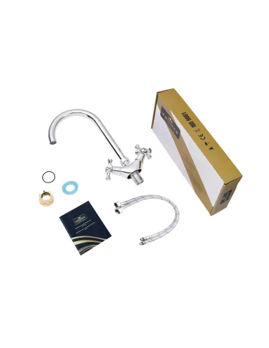 Змішувач для кухні Kroner KRM Rhein - C034, двовентильний